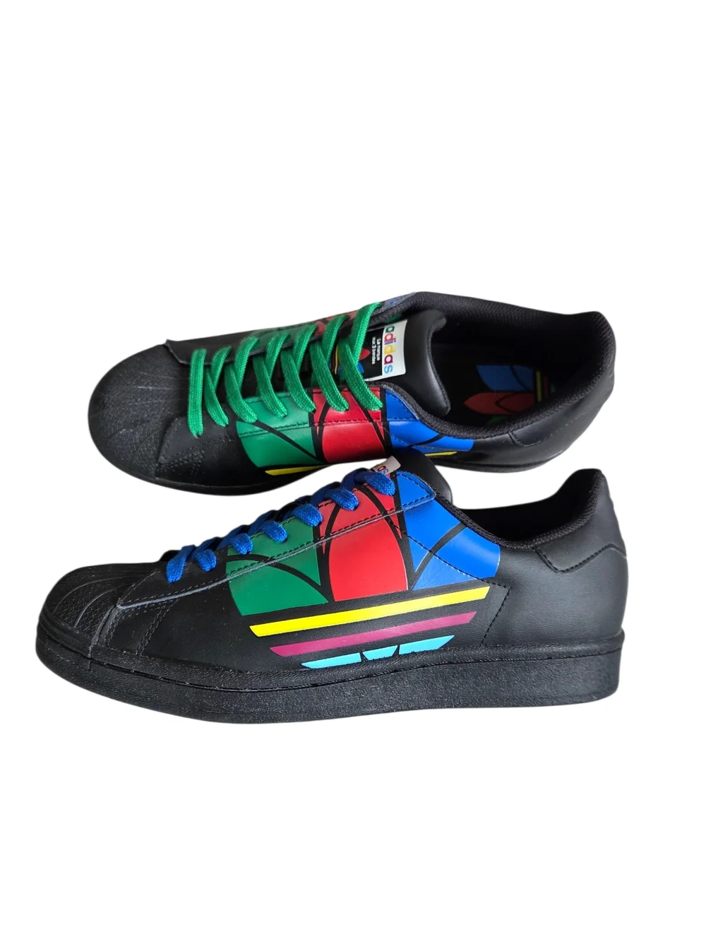 Adidas Superstar Pure Colorful Trefoil Men’s Black Sneakers 8
